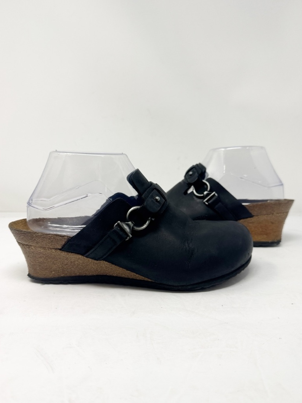 Birkenstock Papillio Dana Oiled Leather Wedges Black Size 38